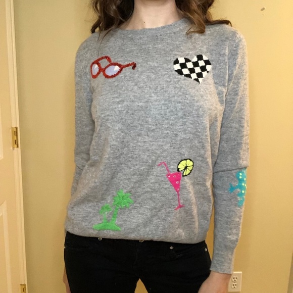 Autumn Cashmere Embellished Crewneck Sweater - Picture 2 of 6